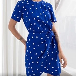 & Other Stories Polka Dot Mini Wrap Dress
